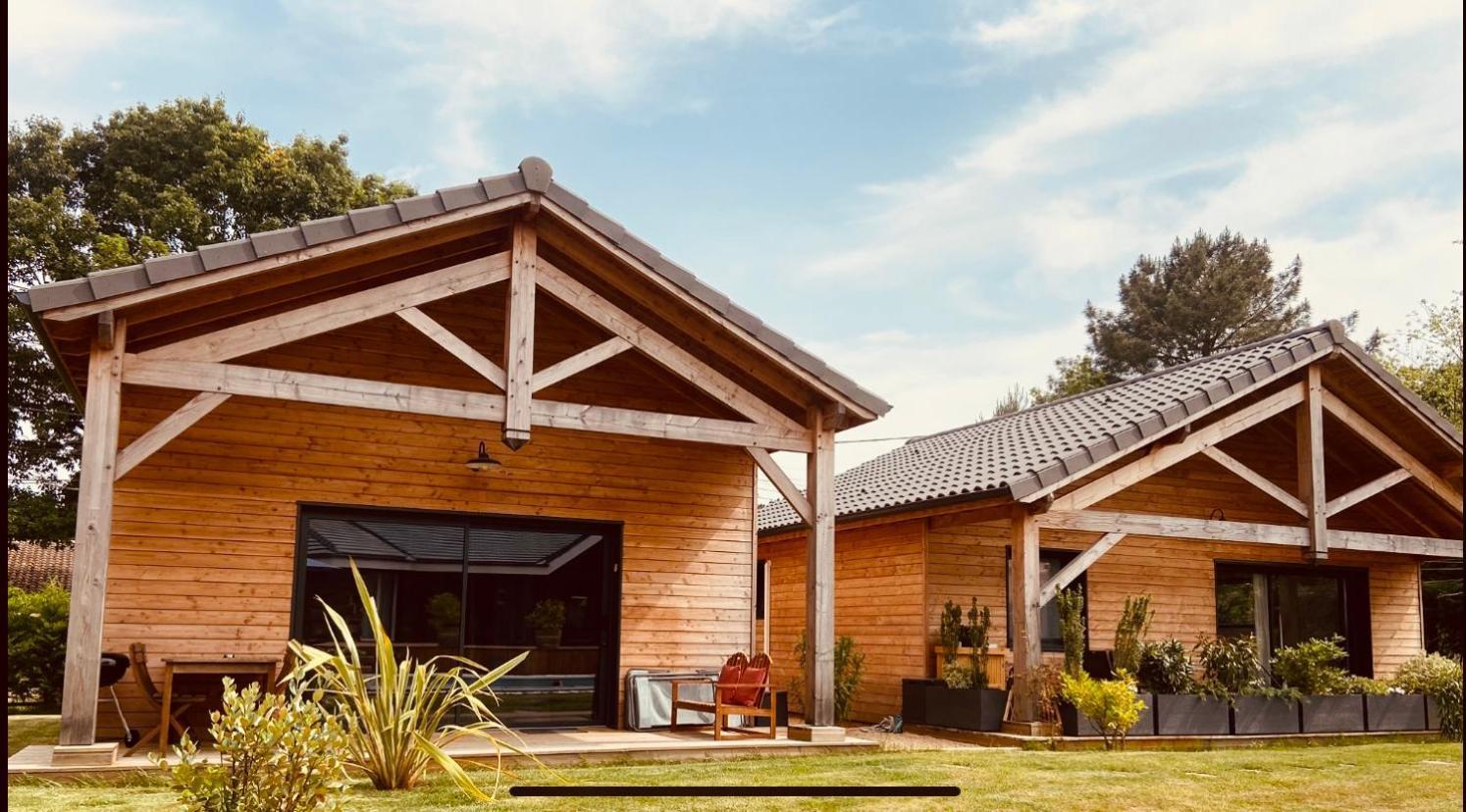 Chalet Montana - Au Cottage Du Medoc - Proche De Bordeaux Saint-Aubin-de-Médoc Dış mekan fotoğraf